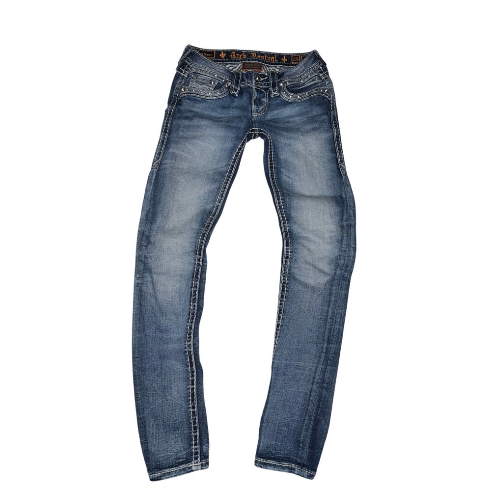 Rock Revival Aliana Skinny Jeans Rhinestone Embellished Women 25x30